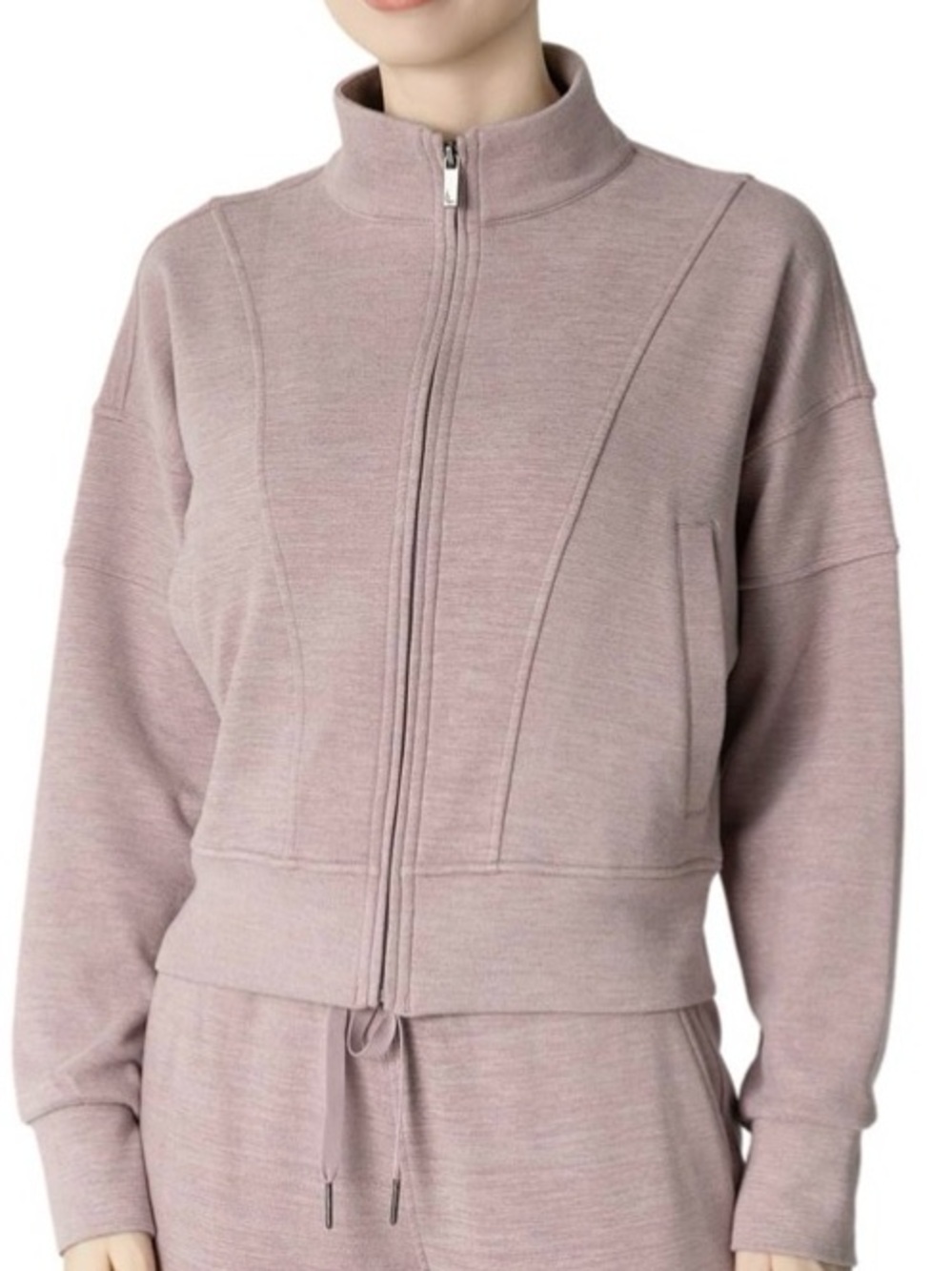 [🟡 Bundle 5 items for $25] 
Cropped Zip-Up Jacket in Dusty Mauve